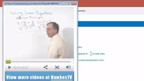 Instructor Tutorial: Mathematics Courseware Demonstration