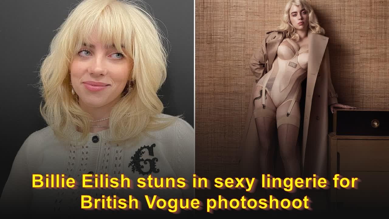 Billie Eilish stuns in sexy lingerie for British Vogue photoshoot