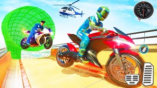 Police Bike Stunt Games - Android GamePlay #10 screenshot 4