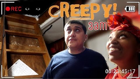 GOING INTO THE CREEPY ATTIC FOR THE FIRST TIME IN OUR NEW HOME!!