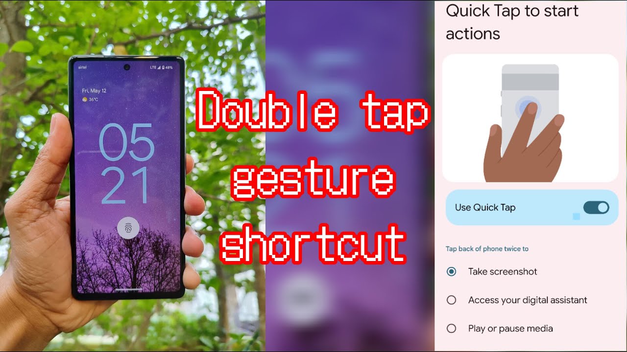 Tap To Open Quick Tap to Start Feature in Pixel phone #google #pixel6a #android13 ...
