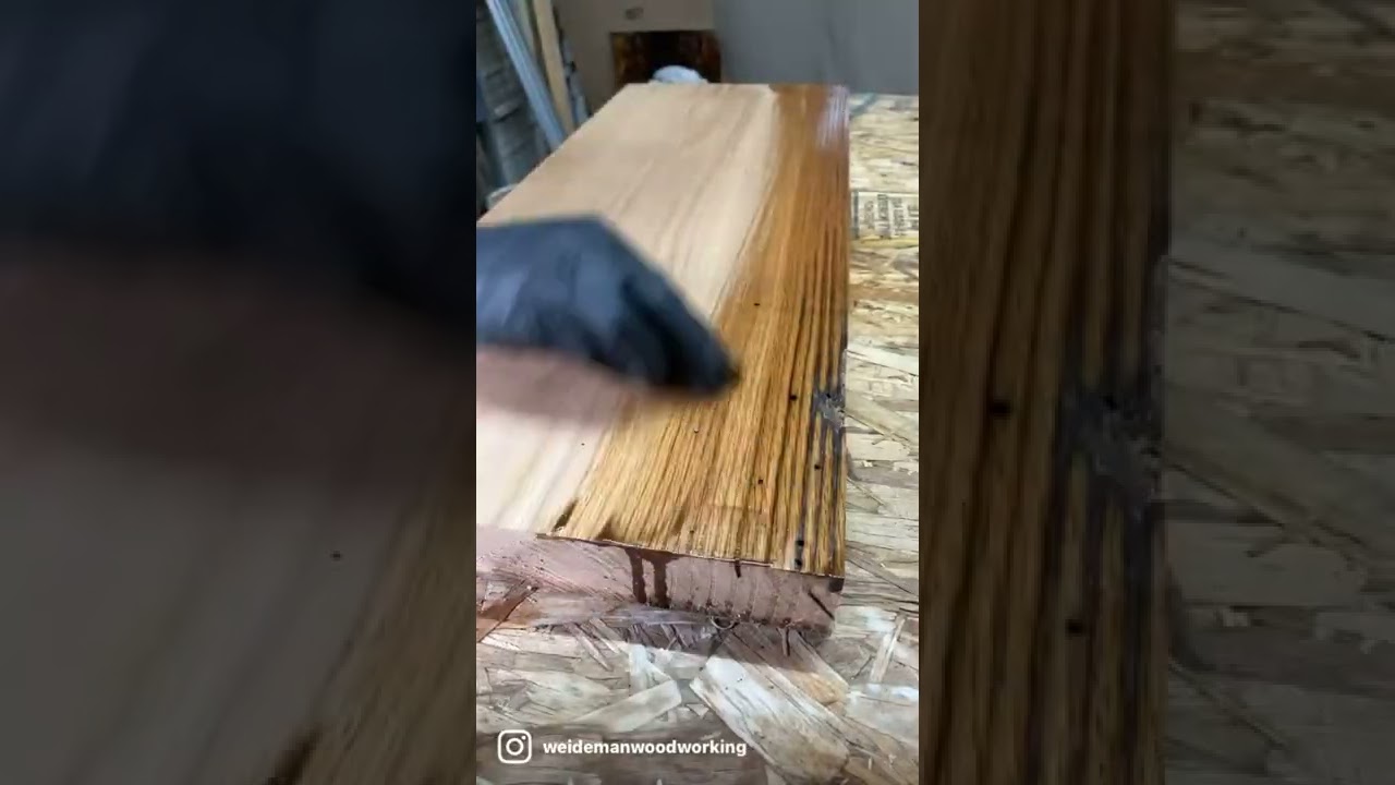 Finishing up a Red Oak Shelf