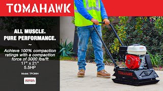 Tomahawk 5.5 HP Honda Vibratory Plate Compactor Tamper Powered by GX160 Engine