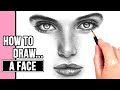 How to Draw a Realistic Face | Drawing Tutorial Part 1: Eyes, Nose + Mouth