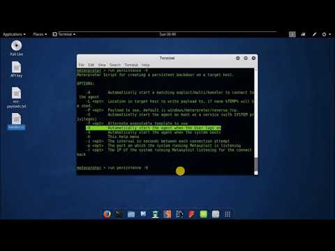 033 Creating persistent backdoor on target machine