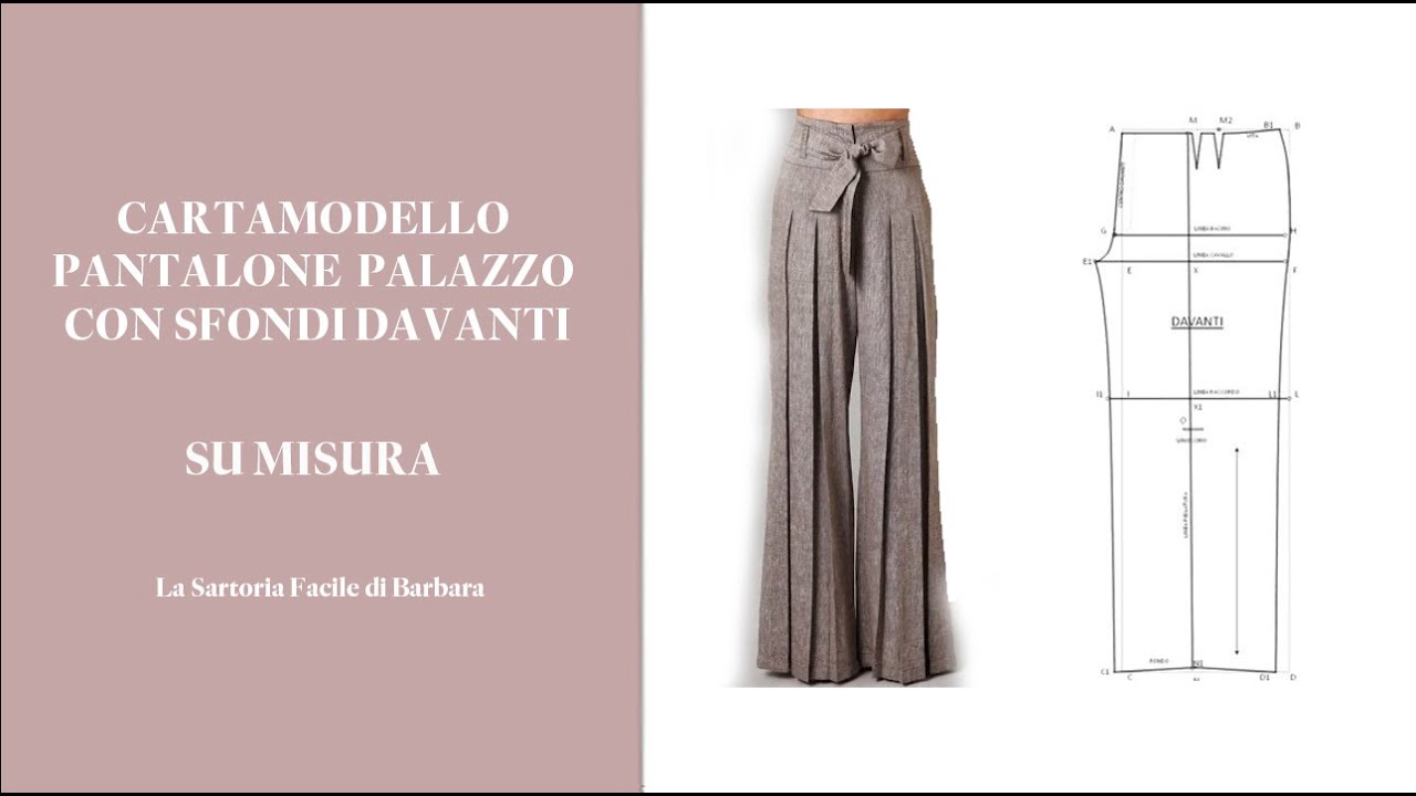 Gonna Pantalone Cartamodello Per Pantaloni Palazzo Cartamodello