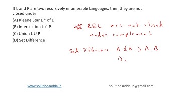 ISRO 2017 MAY | TOC | RECURSIVE ENUMERABLE |GATE TEST SERIES|SOLUTIONS ADDA| EXPLAINED BY ISRO AIR-1