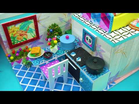 DIY Fully furnished Cat Cardboard Hexagonal House part 1 - DIY Fully furnished Cat Cardboard Hexagonal House part 1