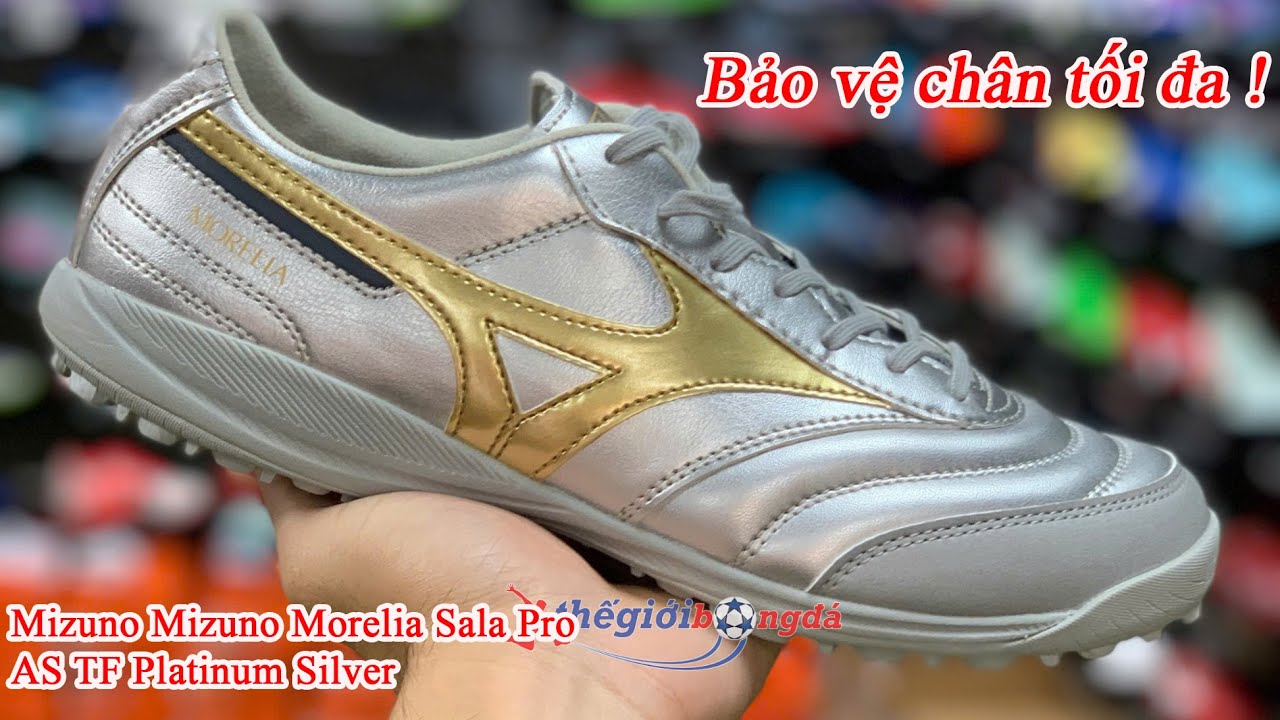 Đế mới) Mizuno Morelia Sala Pro AS TF Platinum Silver Q1GB251304