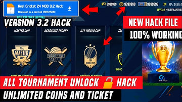 Real Cricket 24 Mod Hack File | V.3.2 | Unlock Free RCPL 2025 | Unlimited Coins & Ticket 100% Work