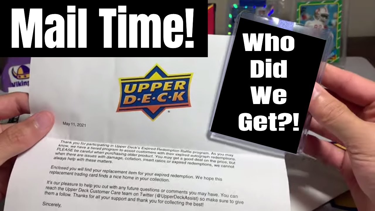 Upper Deck Sent My Expired Redemption Replacement! Fun Football Mail Time!
