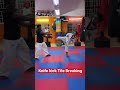 Knife kick Tile Breaking #fitness #taekwondo #yoga #mma #karate #kickboxing #india #shorts #kick