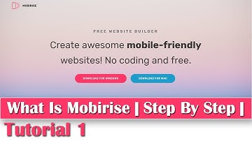 What Is Mobirise Learn Step By Step Tutorial 1 2018 [kamalgrd]
