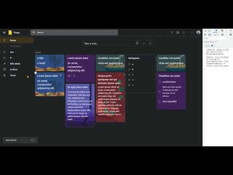 Google keep clone - Demonstration