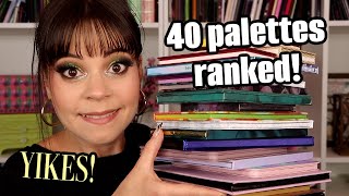 Ranking every eyeshadow palette Ive tried so far this year... 40 of them!