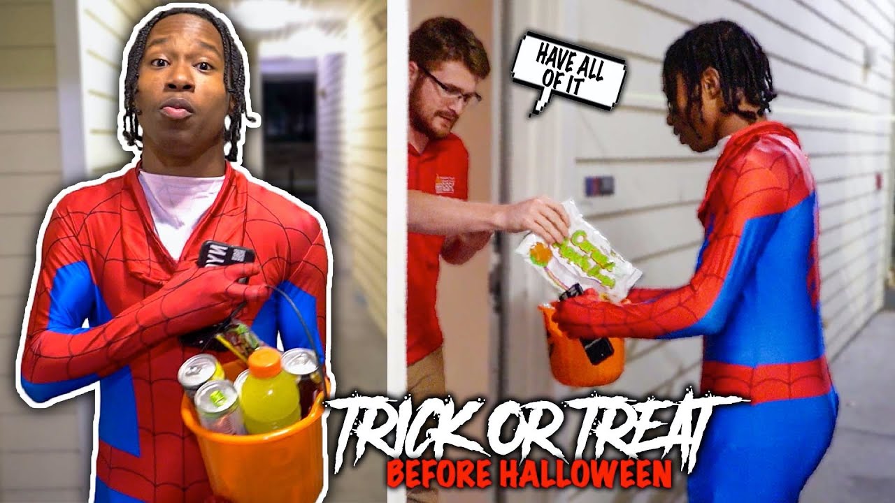 Trick Or Treating BEFORE Halloween! *GONE RIGHT* - YouTube