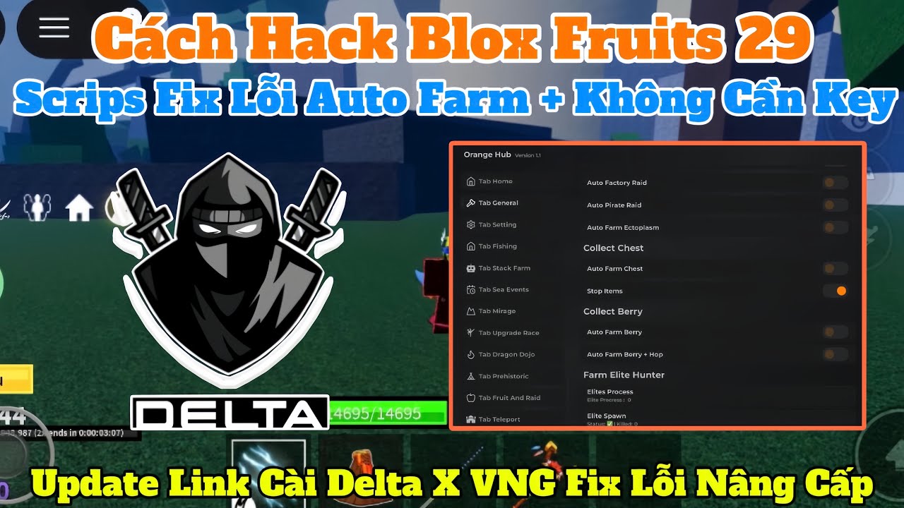 Cách Hack Blox Fruits Delta X VNG Scrips RedZ Hub Ngon Nhất Và Mượt Nhất Thời Điểm Hiện Tại 