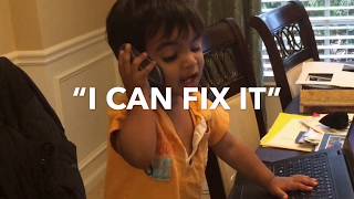 Funny Baby Video - Baby pretending to be  IT software Engineer Bug Fix screenshot 3