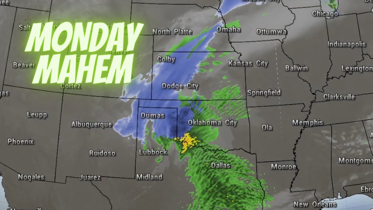 Lake snows today, then rain, snow, and severe weather for the southern Plains Monday YouTube