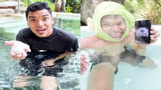 SE LE QUEMARON LOS HUEVOS EN LA PISCINA A LARIN | VIDEOS DIVERTIDOS DE LARIN Y SUS AMIGOS TIKTOK