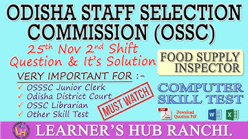 OSSC 25th Nov 2nd Shift Qst & It