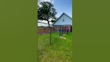 Rather do this then work in the a/c?? #chainlink #construction #diy #fence #howto #fff #vlog #job