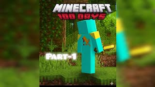Surviving 100 days in Minecraft but bedrock Edition | part 1| #minecraft #edit #video #challenge #p1