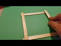 Easy to make popsicle stick frames ornament