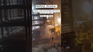 Fall protection saves worker when aerial lift collapses #jjsafetyllc #safetyfirst #safetyfails