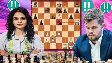Over Thinking chess Game : 81 By Magnus Carlsen vs Tania Sachdev #chess #chessgrandmaster
