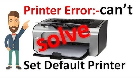 Cannot set default Printer Problem Solve| Printer Print Issue Solve
