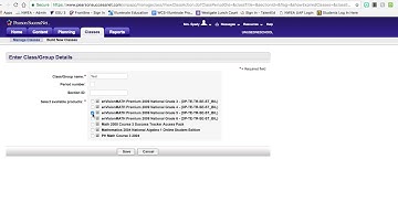 Setting Up a New Class in Pearson