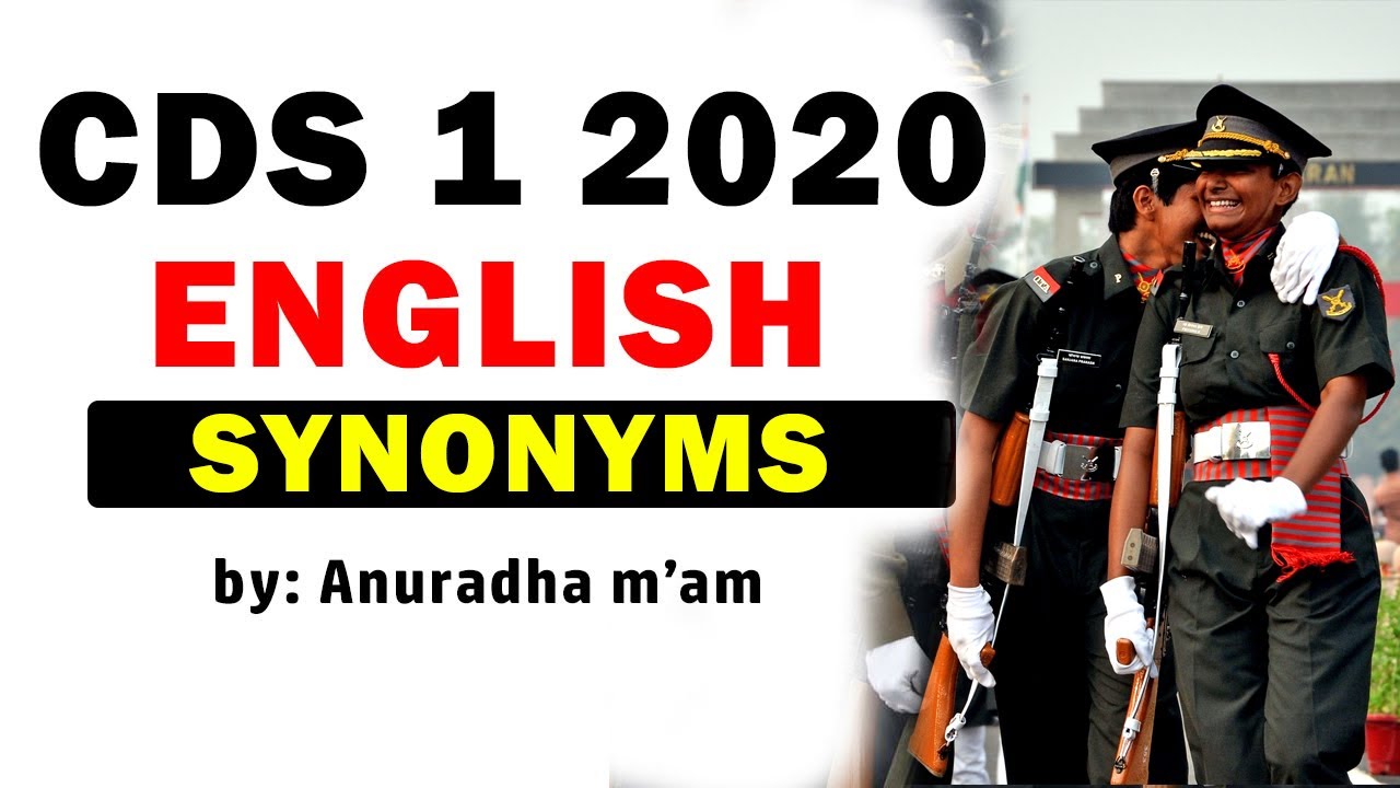 CDS 1 2020 English Synonyms Solved CDS Exam English Answer Keys YouTube