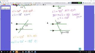 Lesson 3 2 Use Parallel Lines and Transversals