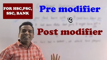Modifier in English Grammar//Modifier কাকে বলে //Premodifier and Postmodifier in Bangla//For HSC,SSC
