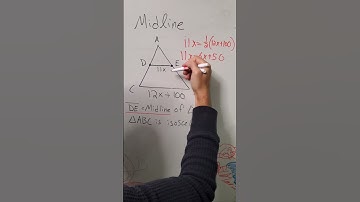 SAT Triangle Review: Midline Theorem (solving for x in triangles) #shorts