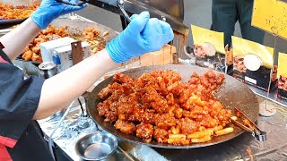 망원시장 교동닭강정 | KOREAN STREET FOOD (sweet and sour chicken) | 韓国チキン