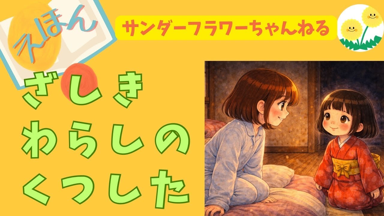 【読み聞かせ】ざしきわらしの くつした｜やさしい こわくない おばけのおはなし｜寝かしつけ 絵本