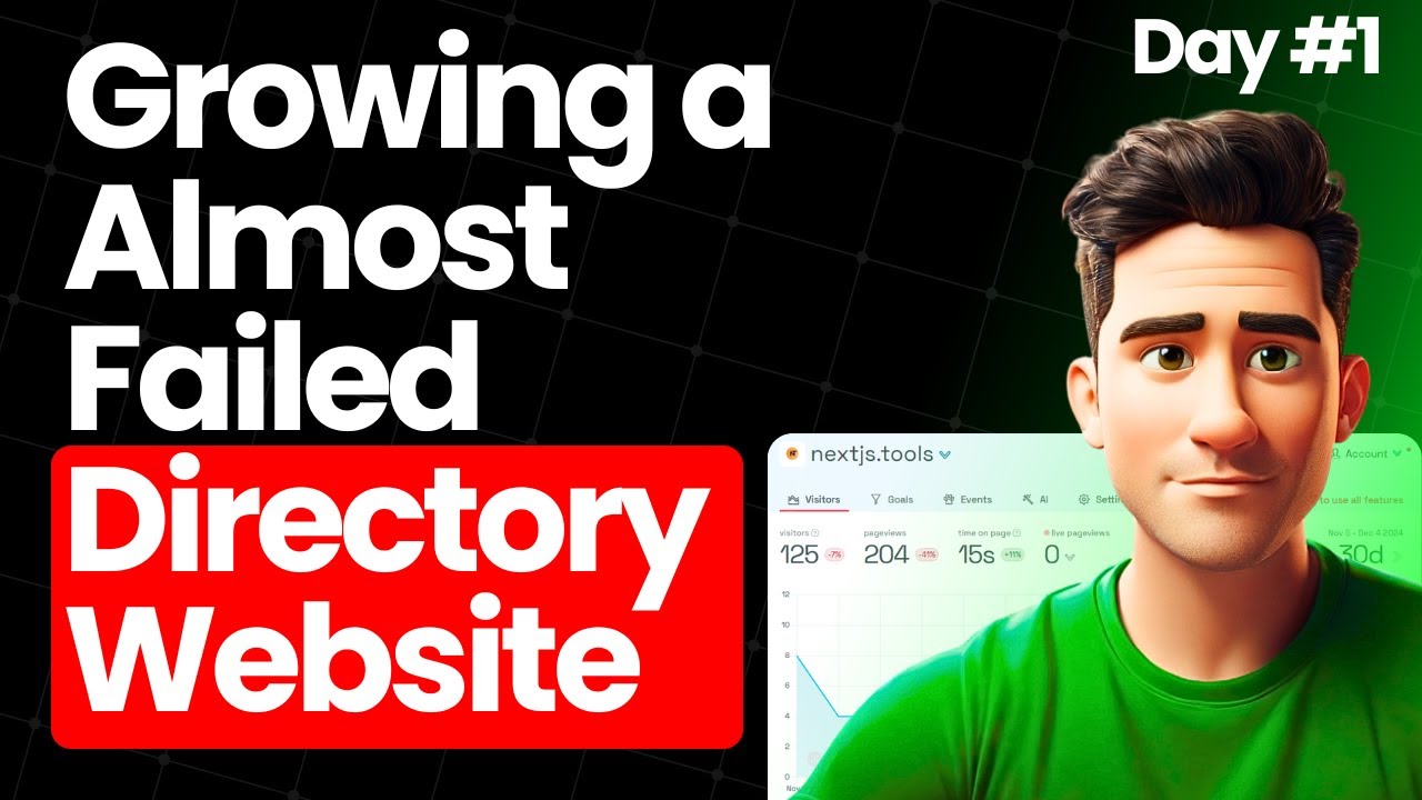 Growing a Almost Failed Directory Website | Day 01 - YouTube