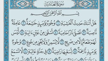 سورة الغاشية مكتوبه /ماهر المعيقلي