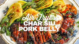 Air Fryer Char Siu Pork Belly (Chinese BBQ Pork) | Supergolden Bakes
