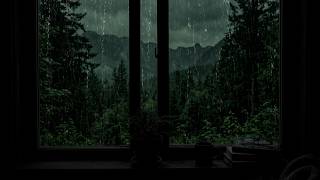 Heavy Rain on Window 🌧️ Dark Cozy Room Ambience for Sleep, Relaxation and Stress Relief
