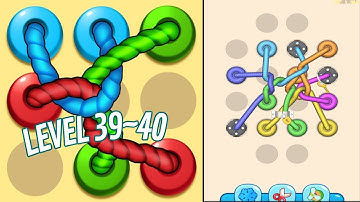 🏅 TANGLED LINE 3D: Knot Twisted 🤪 Level 39 ~ 40 🧩 Gameplay Walkthrough