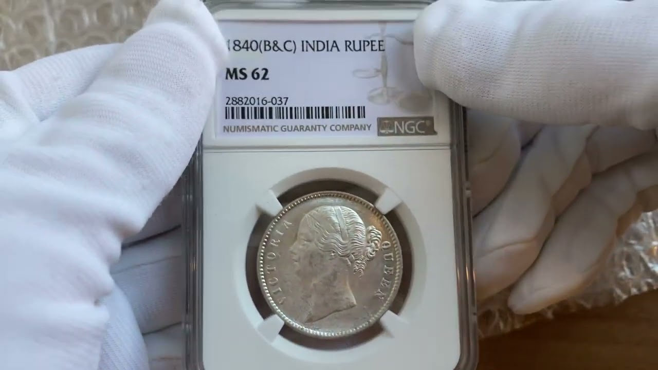 1840 インド1ルピー　ヤングヘッド　NGC