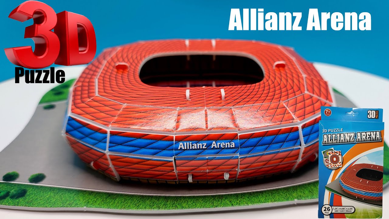 Puzzle 3D 119 pièces : Stade de foot : Allianz Arena (Bayern de Munich)