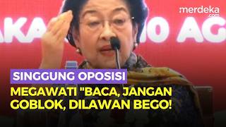 Mega Emosi Soal Oposisi Hingga Bongkar Obrolan Bareng Prabowo: Baca, Jangan Goblok, Dilawan Bego!