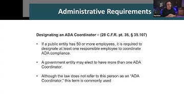 BlueDAG Accessibility Minute: ADA Title II - Designating the ADA Coordinator