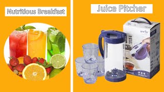 Yooyee 625 Transparent Plastic Pitcher With 4 Cups