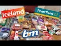 TRIPLE SHOPPING HAUL ~ ICELAND ~ POUNDLAND & B&M!