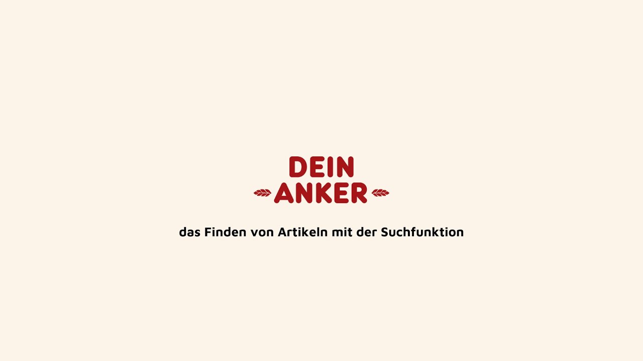 das Finden von Artikeln mit der Suchfunktion